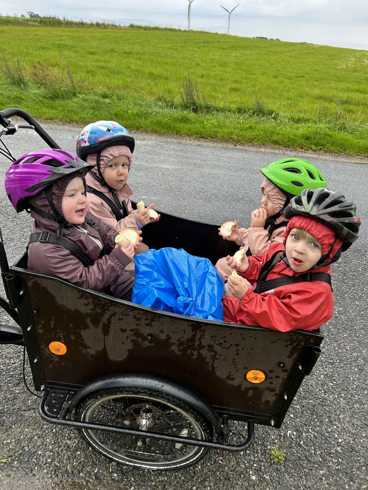 Børn i cykelvogn